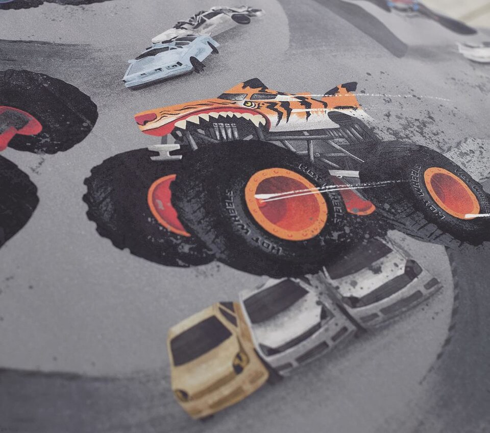 Hot Wheels® Monster Trucks™ Organic Quilt Cover & Pillowcases Pottery